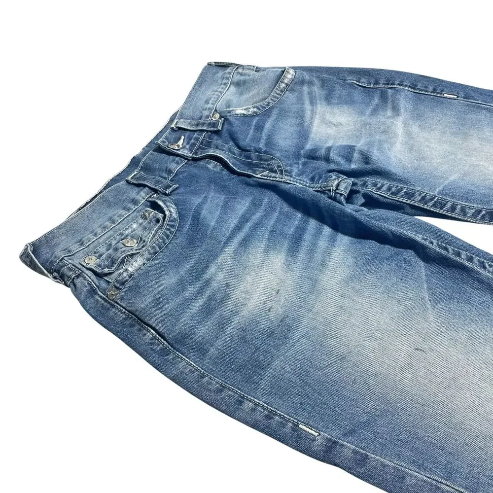 TRUE RELIGION Men's Basic Straight WFLPS Natural Faded Medium Wash Jeans 32X32